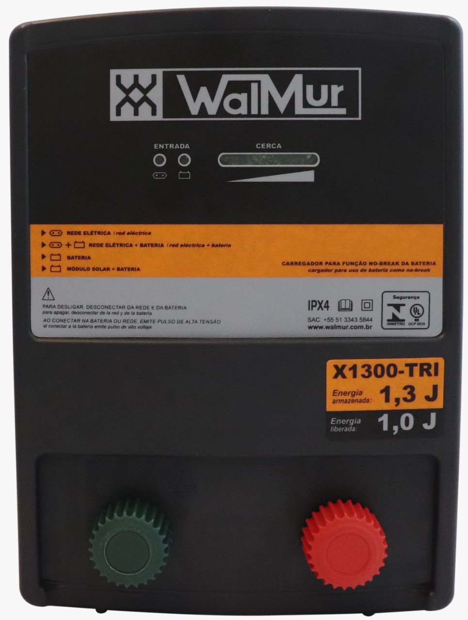 ELETRIF.   1.3 J - 12Vcc/110-230Vac/Solar - X1300-TRI