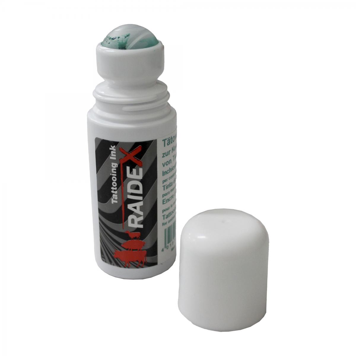 TINTA PARA TATUADEIRA COR VERDE ROLL- ON 80ML - RAIDEX