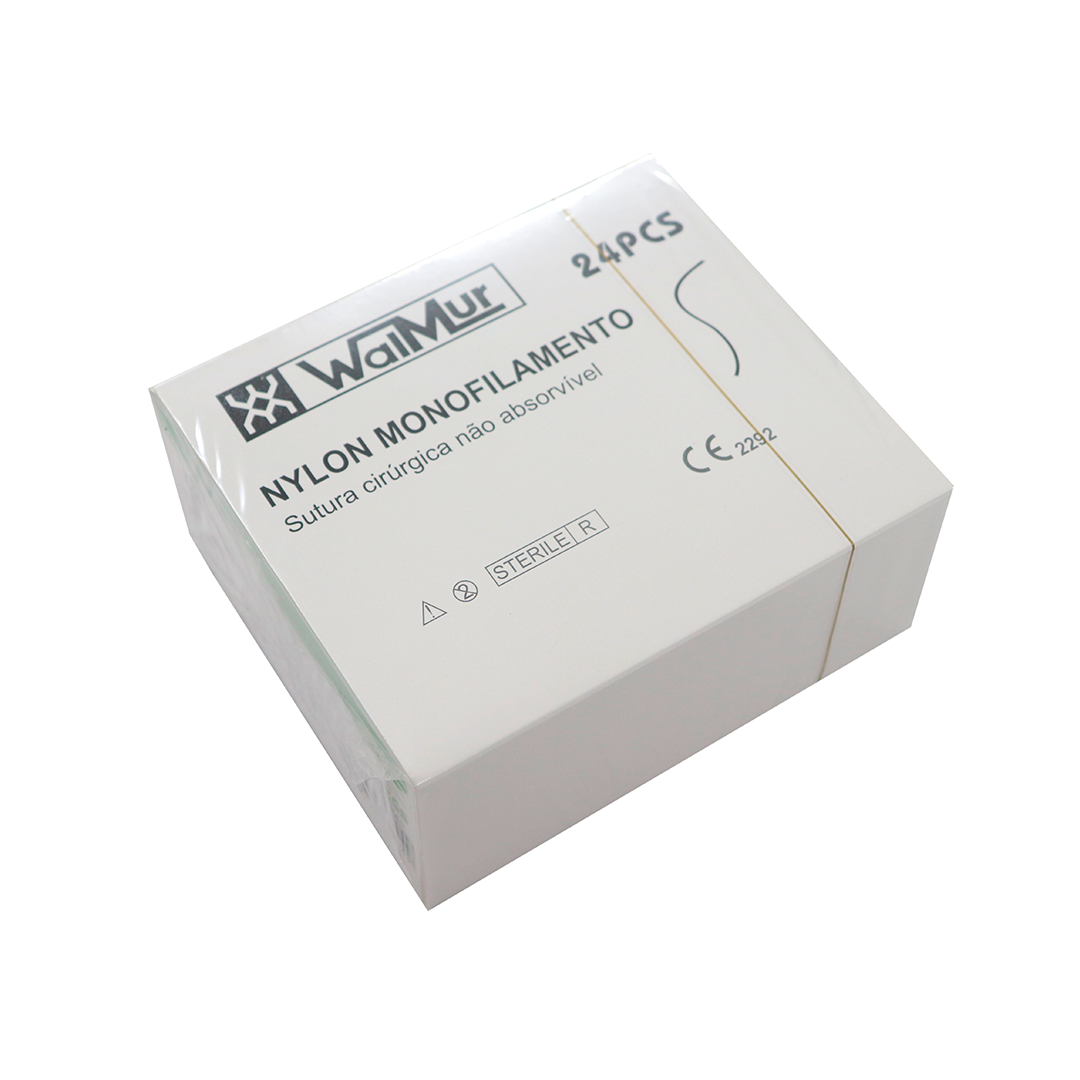 FIO DE SUTURA CIRÚRGICA NYLON N° 3/0 CX.24UNDS SEM AGULHA
