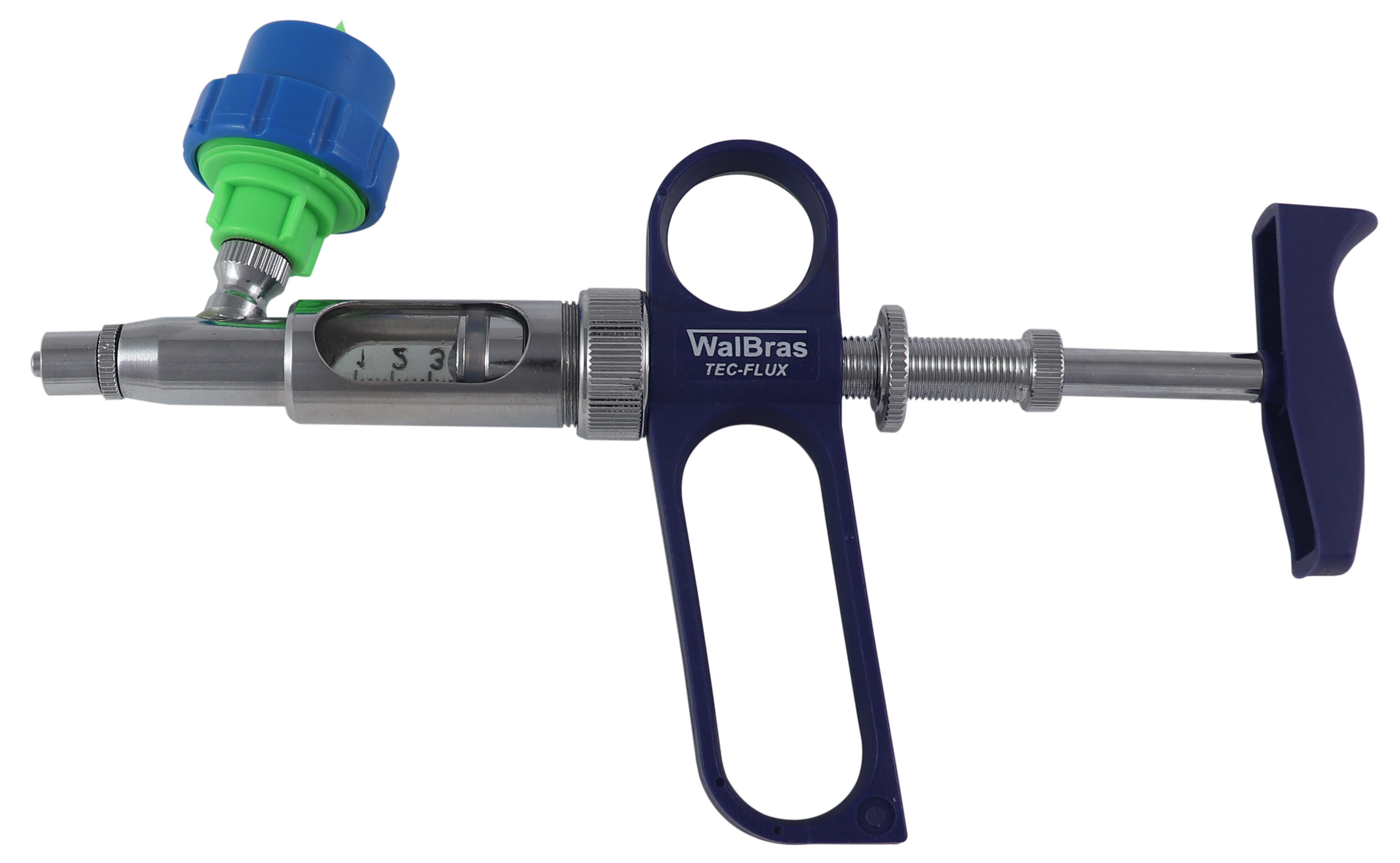 Seringa / Vacinador de Fluxo Contínuo de 5 ml com porta frasco