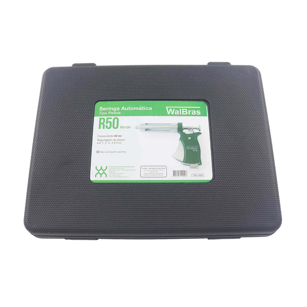 Seringa / Vacinador Automático tipo Pistola R50 VERDE WalBras - SEM AGULHAS
