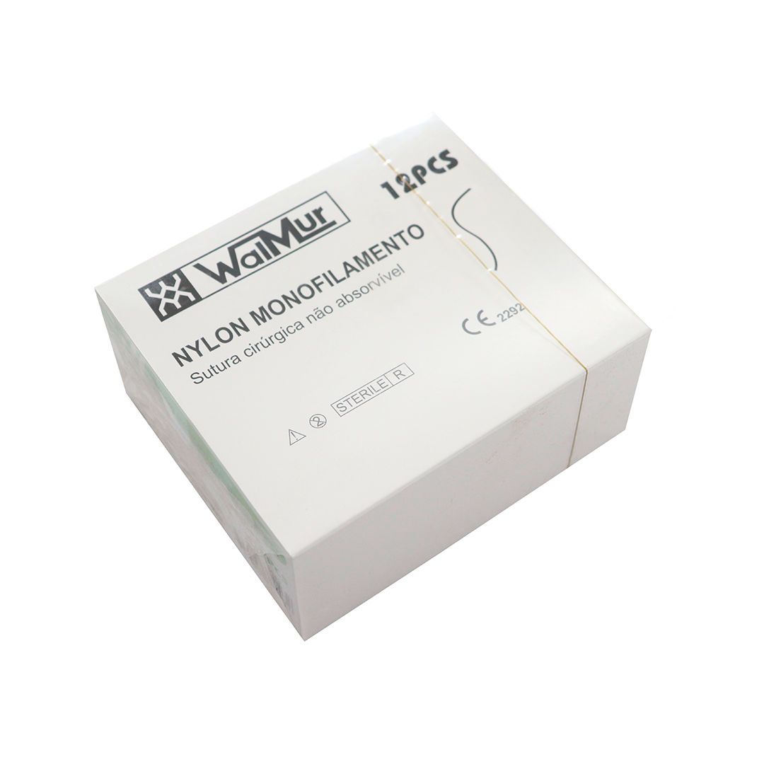 FIO DE SUTURA CIRÚRGICA NYLON N° 3 CX.12UNDS SEM AGULHA