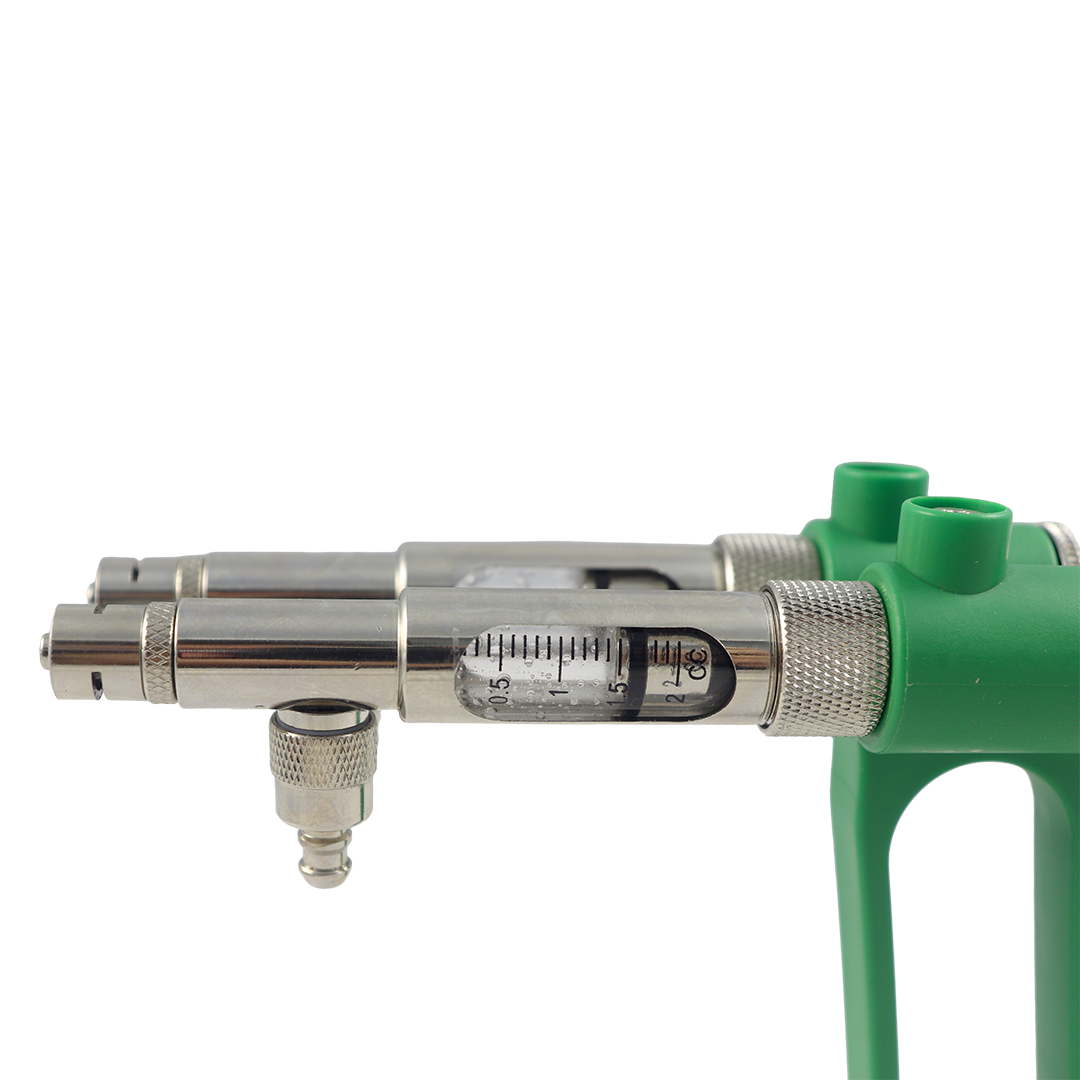 SERINGA VACINADORA AUTOMÁTICA TEC-FLUX DUPLA 2 ML COM MANGUEIRA