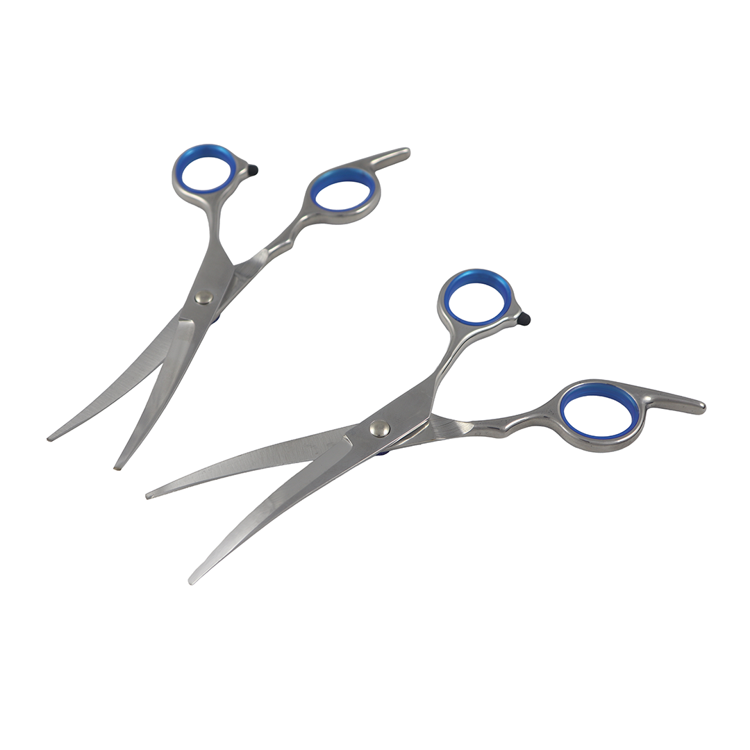 KIT PROFISSIONAL DE TESOURAS PARA TOSA PET EM AÇO INOX – 5 PEÇAS COM ESTOJO