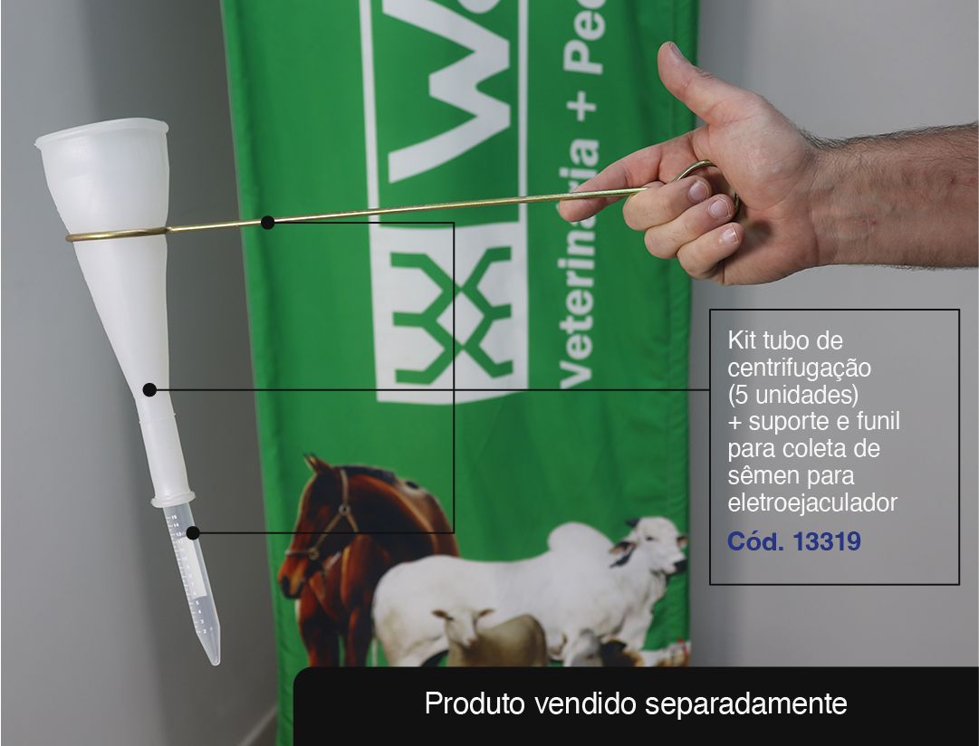 Eletroejaculador Walmur E1 para coleta de sêmen- uso veterinário