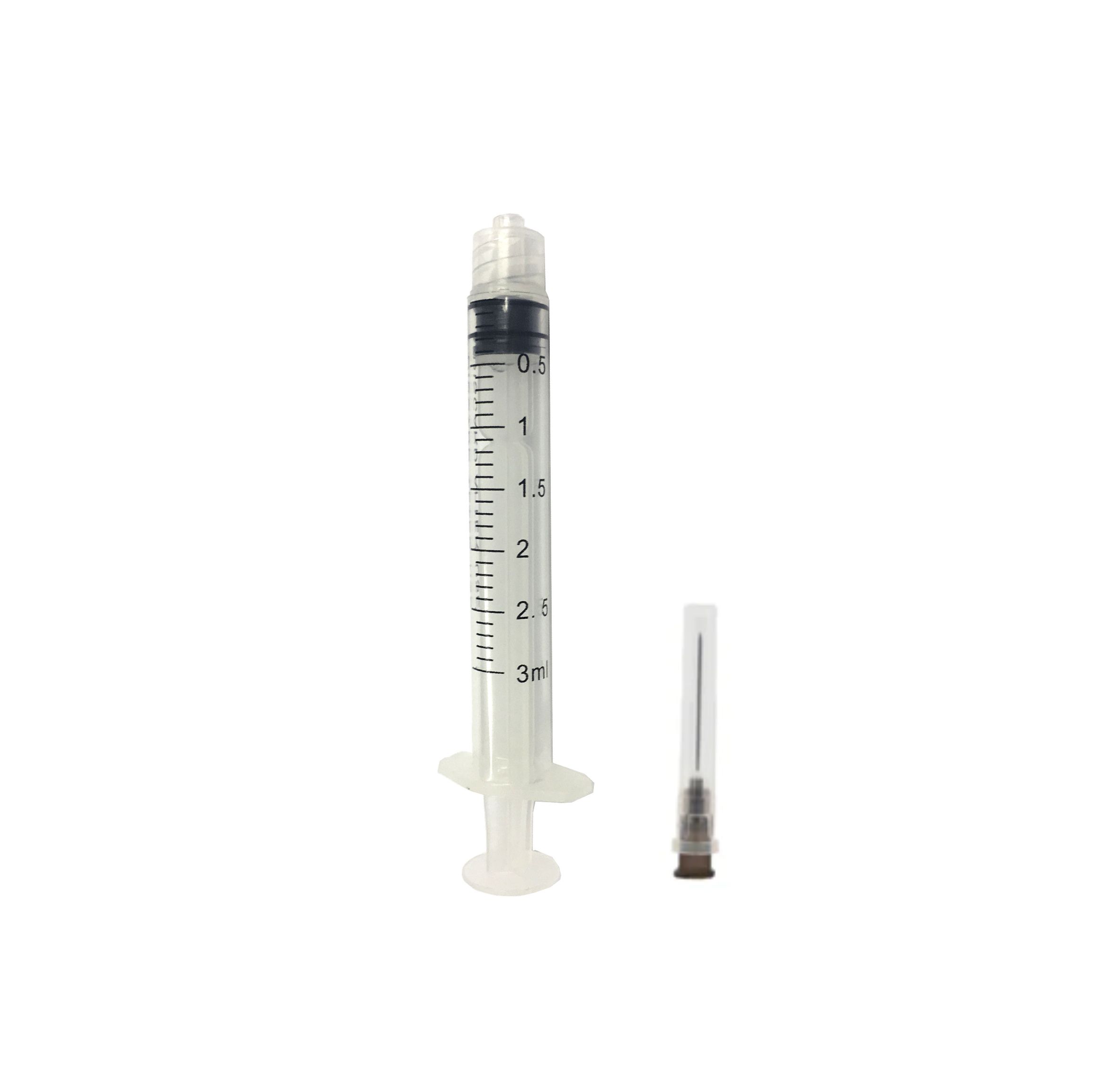 SERINGA DESCARTÁVEL 3ML LUER-LOCK COM AGULHA 25 X 07  PARA USO VETERINÁRIO