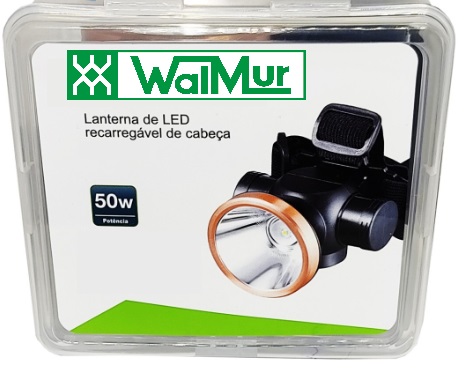 LANTERNA DE CABEÇA RECARREGAVEL 50W