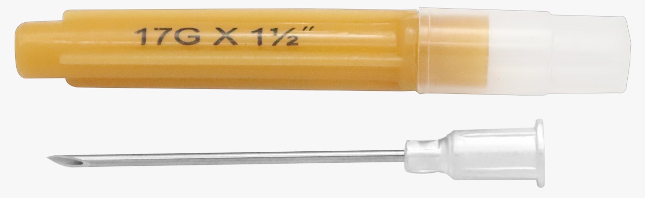 AGULHA HIPODÉRMICA VET. CANHÃO DE ALUMINIO 40X14 17GX1"1/2