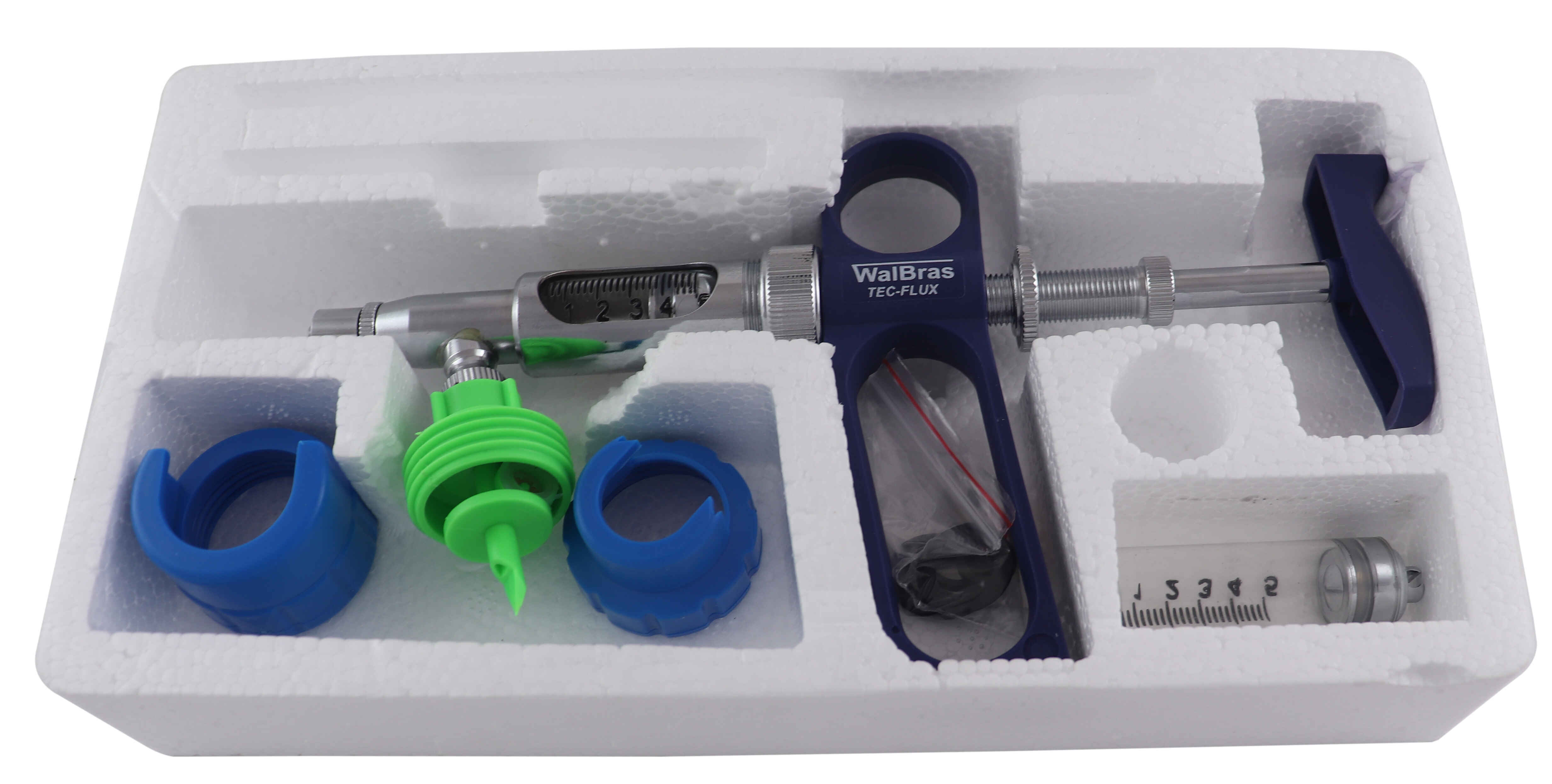 Seringa / Vacinador de Fluxo Contínuo de 5 ml com porta frasco