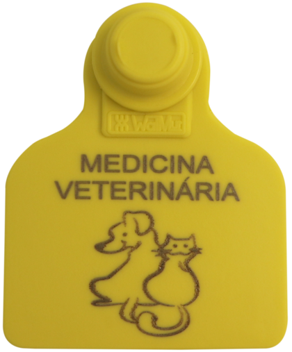 Brinco Médio Amarelo com Marcação