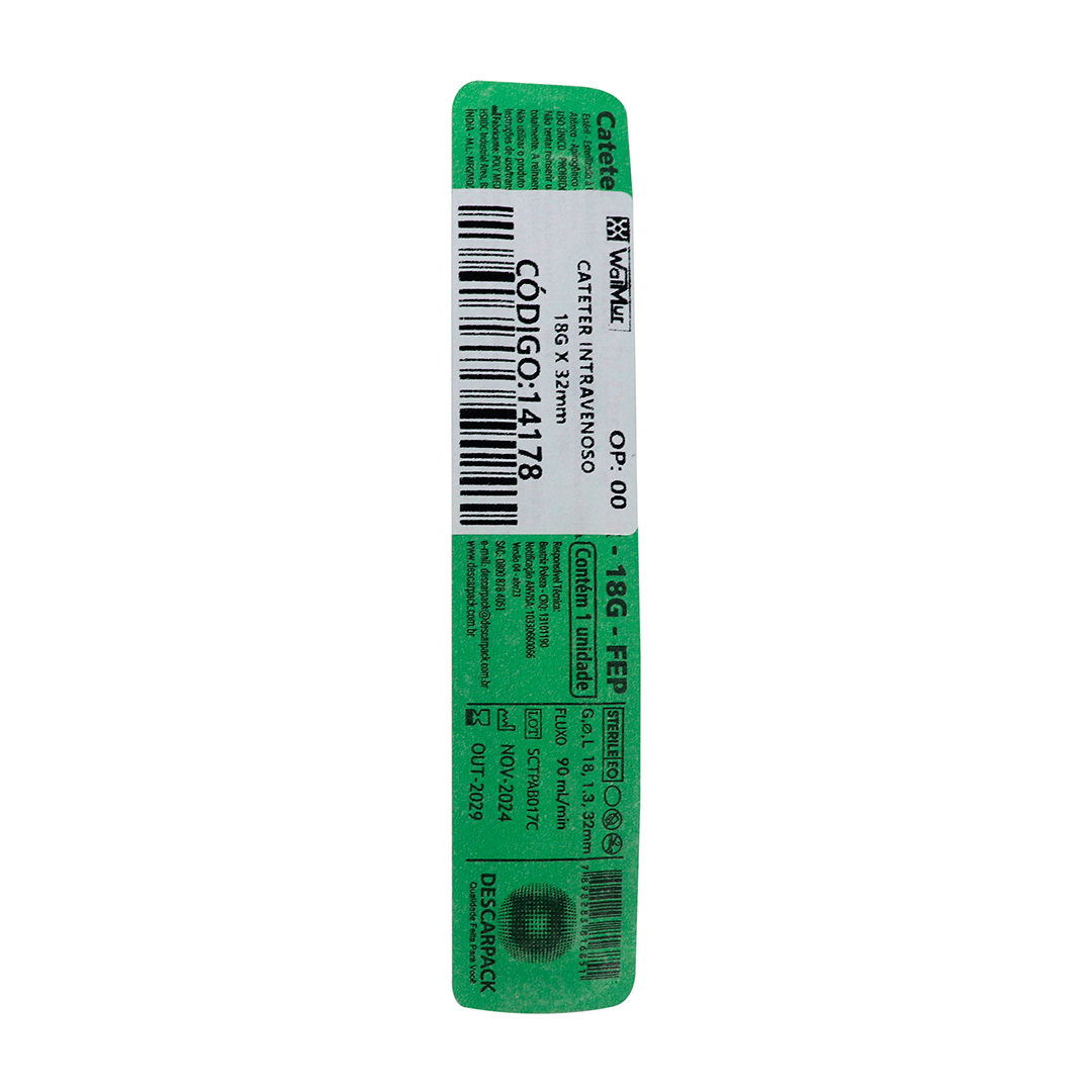 CATETER INTRAVENOSO 18G X 32mm