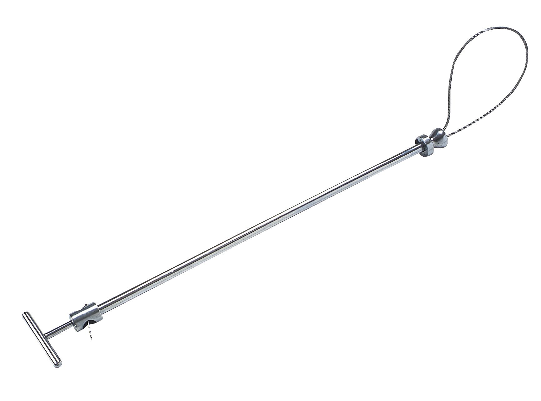 LAÇO P/ SUÍNO COM TRAVA 60CM COM CABO DE AÇO NIQUELADO