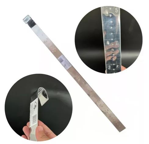 REGUA INOX PARA MEDIÇÃO DE LATÃO DE LEITE 30/50 LTS