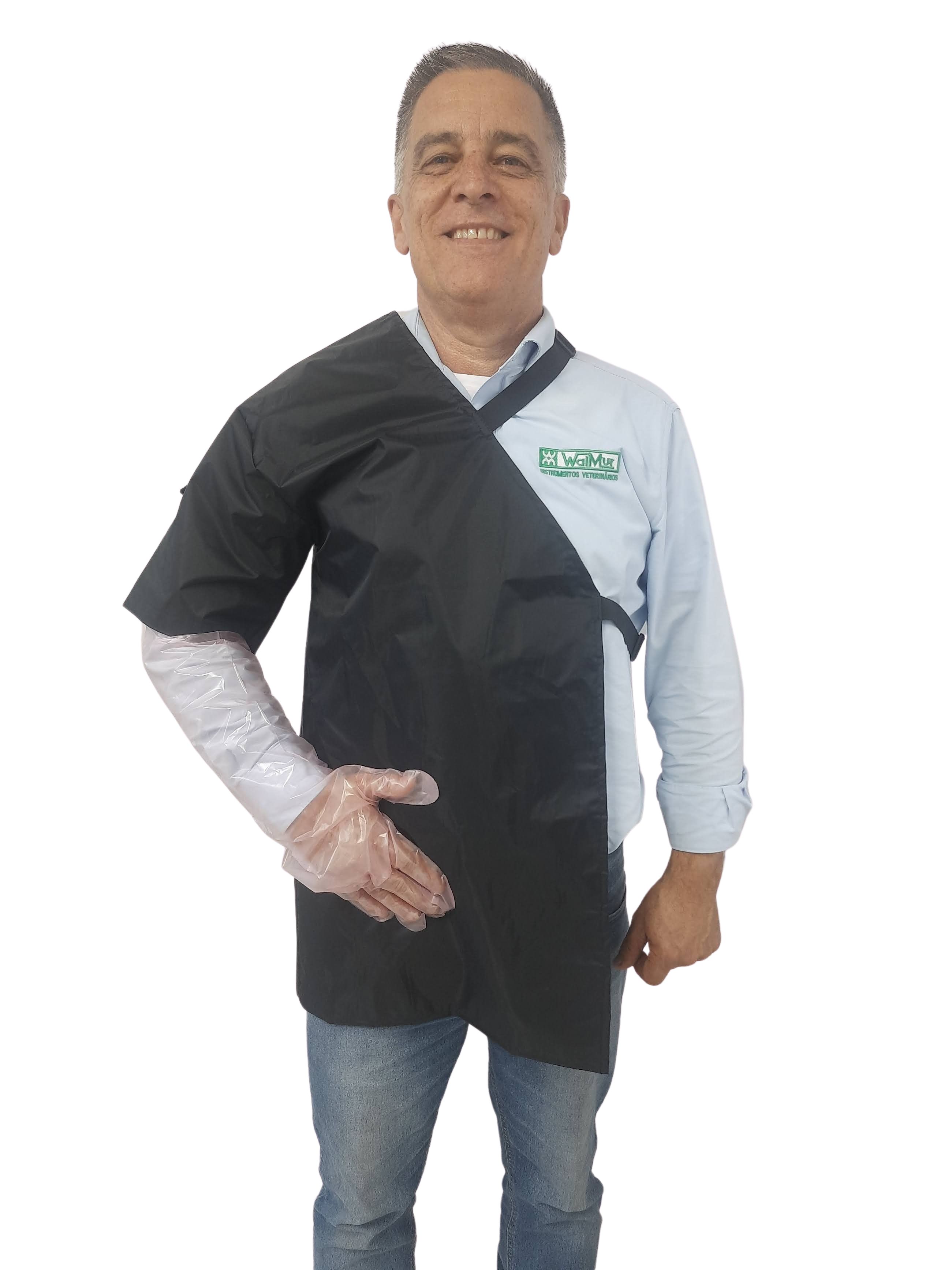 Protetor/Manga de ombro impermeável para inseminação e leiteria - Nylon emborrachado