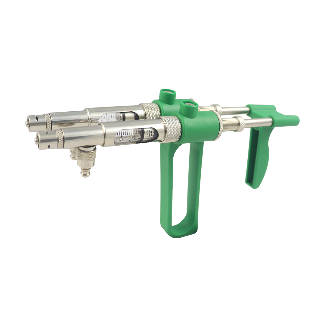 SERINGA VACINADORA AUTOMÁTICA TEC-FLUX DUPLA 2 ML COM MANGUEIRA