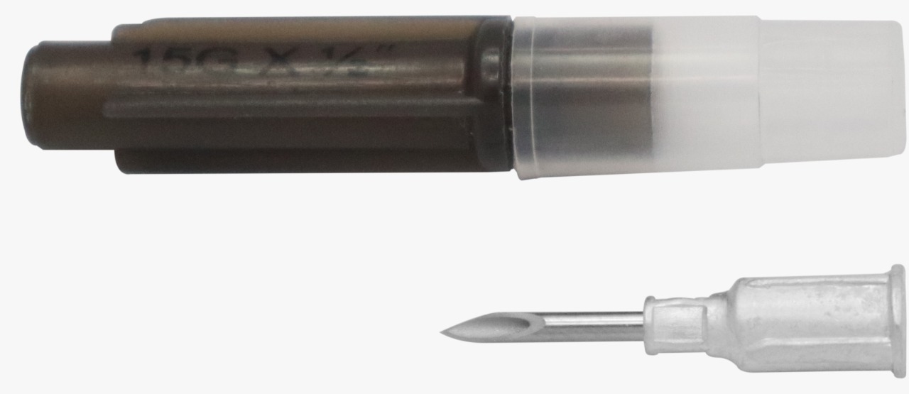 AGULHA HIPODÉRMICA VET. CANHÃO DE ALUMINIO 13X18 15GX1/2"