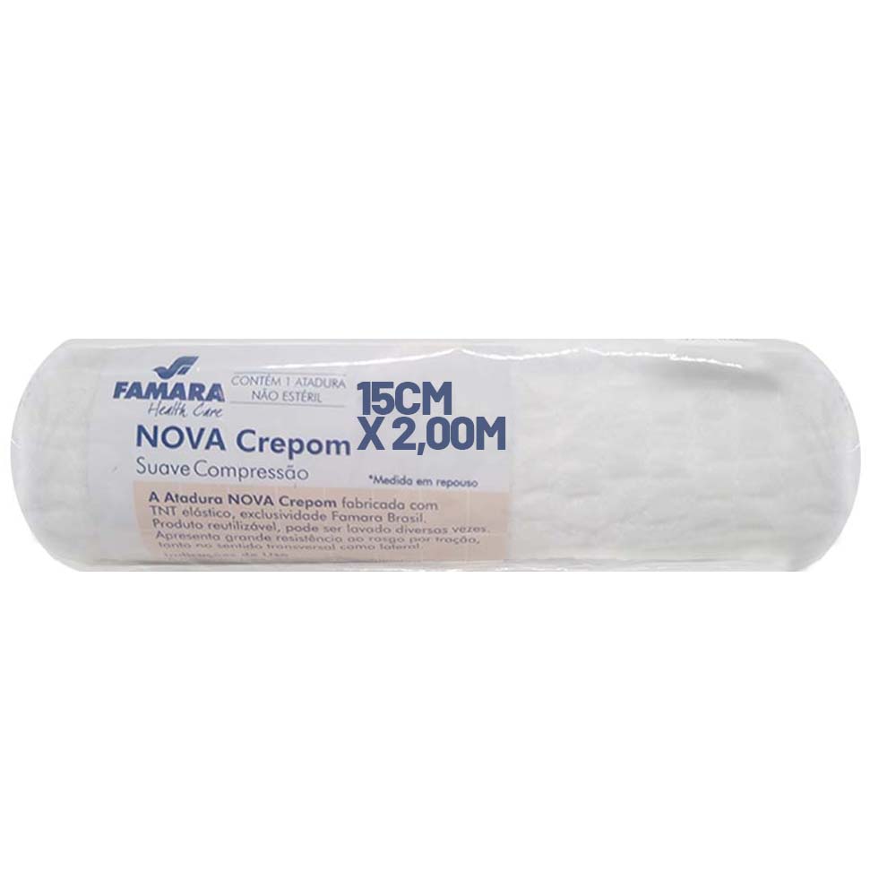 ATADURA FAMARA CREPOM 15CM X 2M  EM REPOUSO