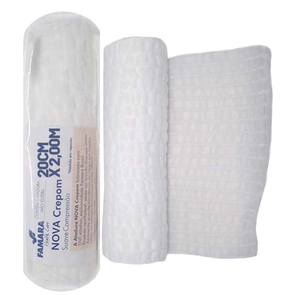 ATADURA FAMARA CREPOM 20CM X 2M  EM REPOUSO