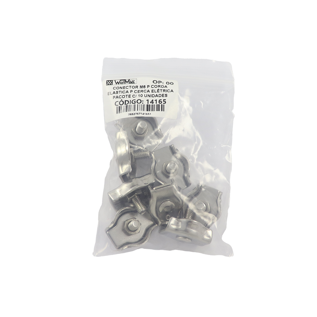 CONECTOR M6 P/ CORDA ELASTICA P/ CERCA ELÉTRICA