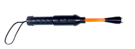 Picana eletrônica Walmur modelo PT36C com botão, acompanha carregador e 4 pilhas recarregáveis