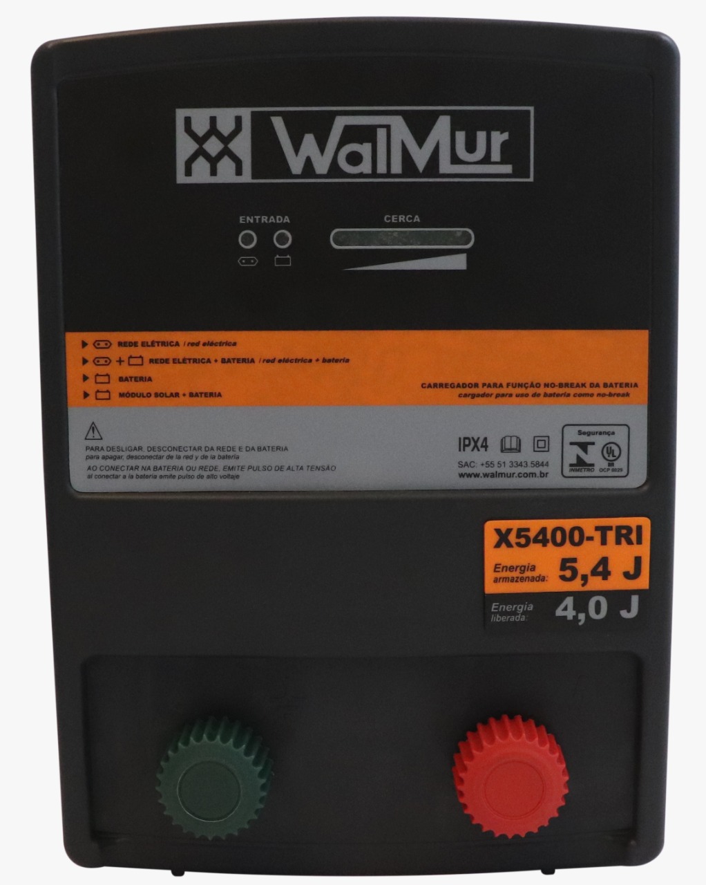 ELETRIF.   5.4 J - 12Vcc/110-230Vac/Solar - X5400-TRI