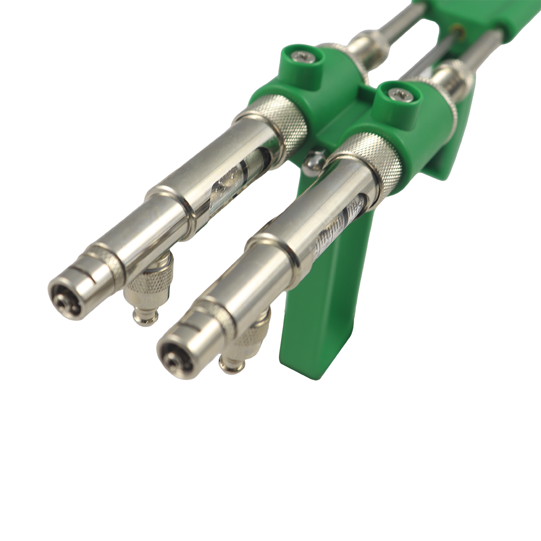SERINGA VACINADORA AUTOMÁTICA TEC-FLUX DUPLA 2 ML COM MANGUEIRA