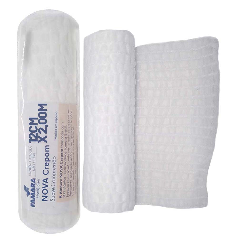 ATADURA FAMARA CREPOM 12CM X 2M  EM REPOUSO