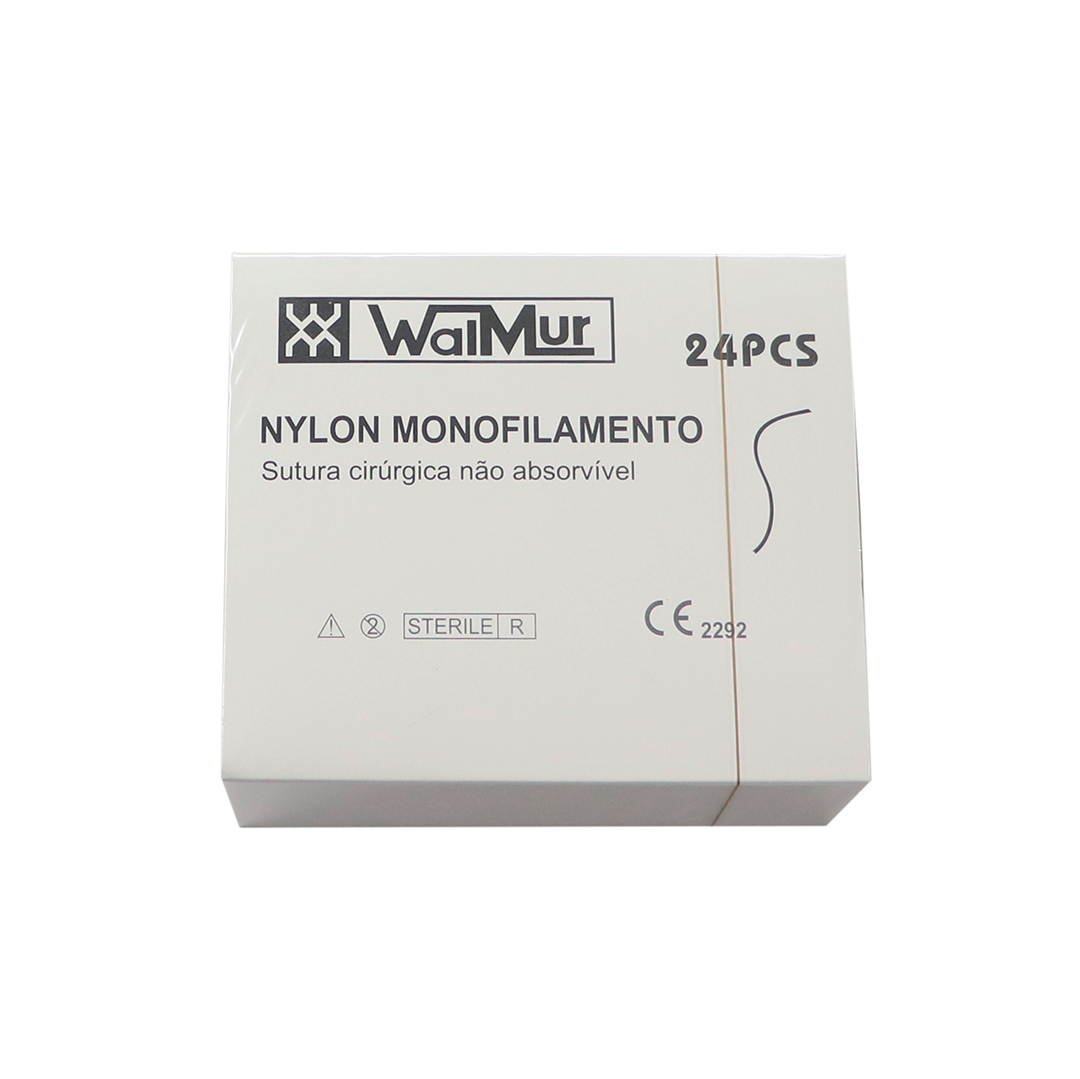 FIO DE SUTURA CIRÚRGICA NYLON N° 0 CX.24UNDS SEM AGULHA