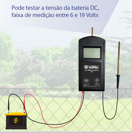 Voltímetro digital VD2 com Teste de Bateria