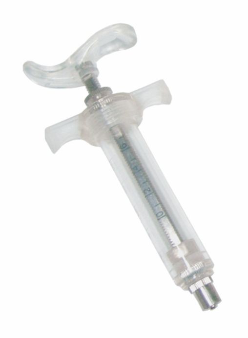 Seringa / Dosadora Policarbonato(TPX) 10ml Com Regulador de Doses para uso Veterinário