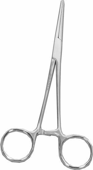 Pinça Kelly hemostática reta 18cm dente serrilhada