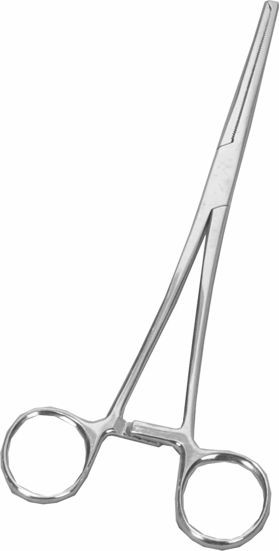 Pinça Kocher hemostática reta dente de rato 18cm aço inox