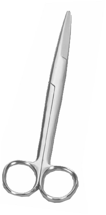 Tesoura cirúrgica reta romba fina 17cm aço inox