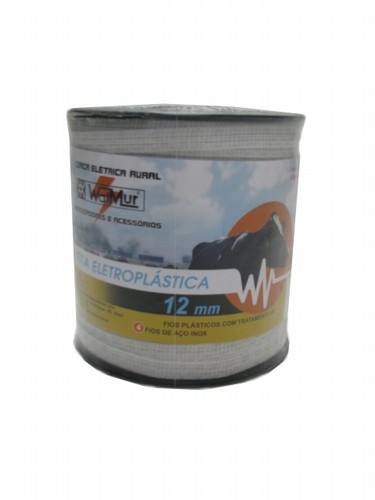 Fita Eletroplástica Walmur 12mm  para Cerca Elétrica Rural
