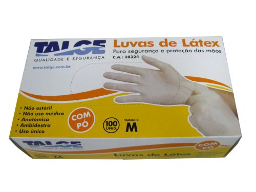 Luvas de Latex Talge para Procedimentos tamanho M